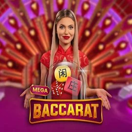 Mega Baccarat by Pragmatic Play, showcased at footballmockery.com – game logo