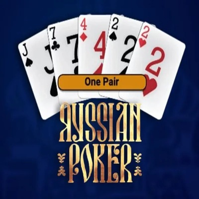 Russian Poker slot logo by OneTouch Games at Funbet Casino